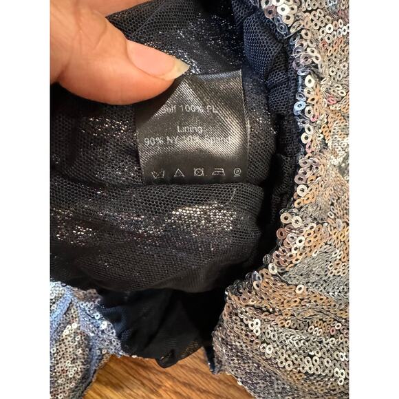 DANIELE CARLOTTA Sequin Crop Top in silver size 38 - Picture 8 of 12
